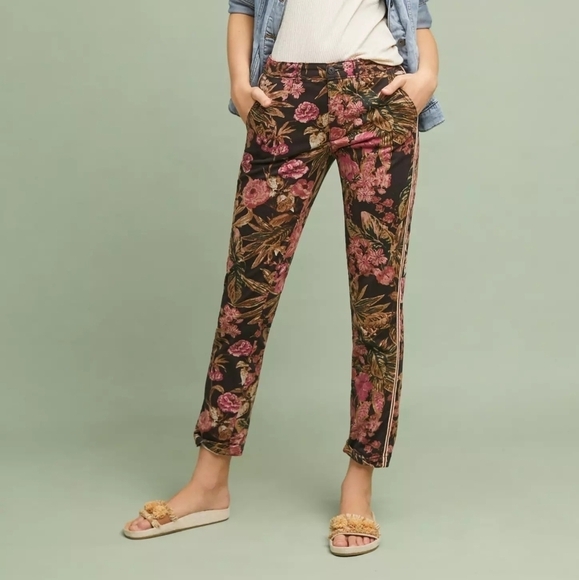 Anthropologie Chino Relaxed Printed Chino Pants 26 - Picture 2 of 10